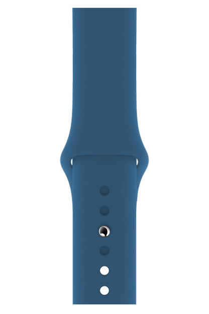 Apple Watch Uyumlu Silikon Spor Kordon Denim Mavi