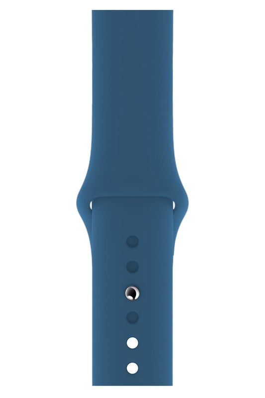 Apple Watch Uyumlu Silikon Spor Kordon Denim Mavi