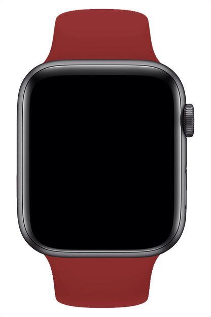 Apple Watch Uyumlu Silikon Spor Kordon Falu Kırmızı