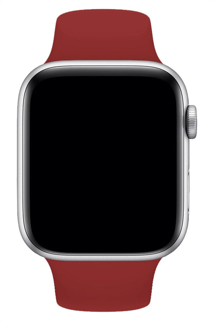 Apple Watch Uyumlu Silikon Spor Kordon Falu Kırmızı