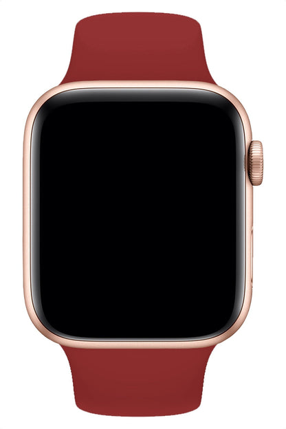 Apple Watch Uyumlu Silikon Spor Kordon Falu Kırmızı