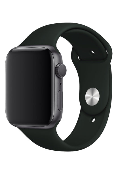 Apple Watch Uyumlu Silikon Spor Kordon Gece Yeşil