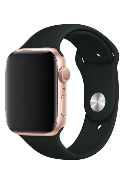Apple Watch Uyumlu Silikon Spor Kordon Gece Yeşil