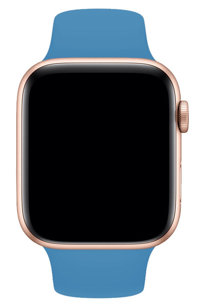 Apple Watch Uyumlu Silikon Spor Kordon Gök Mavi