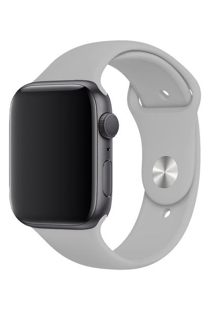 Apple Watch Uyumlu Silikon Spor Kordon Gri