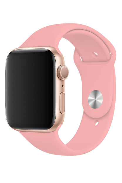 Apple Watch Uyumlu Silikon Spor Kordon Karanfil Pembe