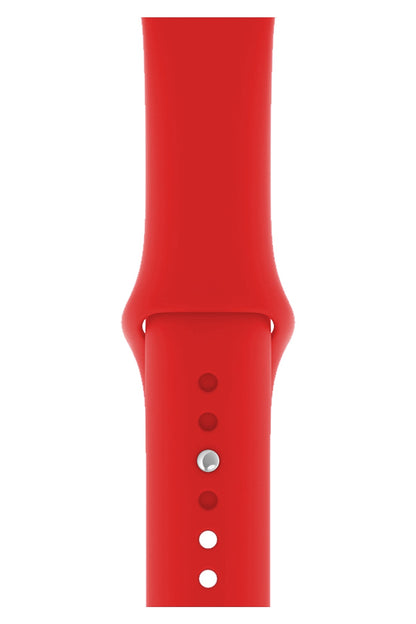 Apple Watch Uyumlu Silikon Spor Kordon Kırmızı