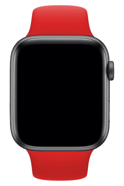 Apple Watch Uyumlu Silikon Spor Kordon Kırmızı