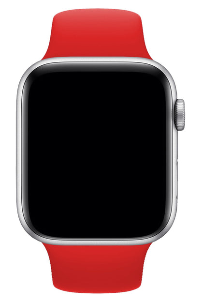 Apple Watch Uyumlu Silikon Spor Kordon Kırmızı