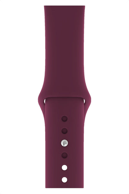 Apple Watch Uyumlu Silikon Spor Kordon Mürdüm