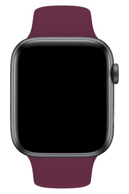 Apple Watch Uyumlu Silikon Spor Kordon Mürdüm