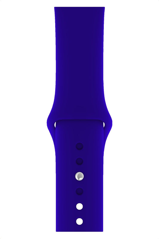 Apple Watch Uyumlu Silikon Spor Kordon Koyu Mavi