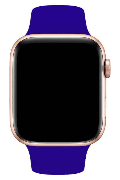 Apple Watch Uyumlu Silikon Spor Kordon Koyu Mavi