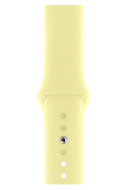 Apple Watch Uyumlu Silikon Spor Kordon Kozmik Sarı