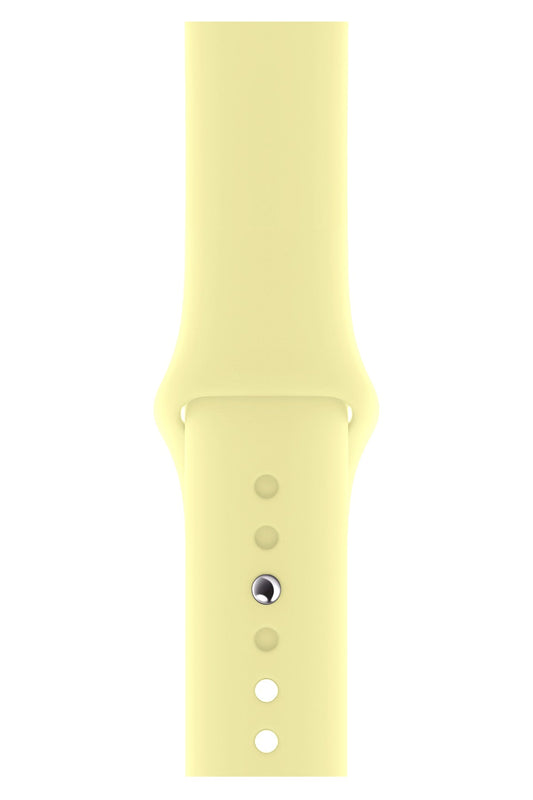 Apple Watch Uyumlu Silikon Spor Kordon Kozmik Sarı