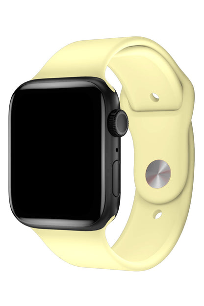 Apple Watch Uyumlu Silikon Spor Kordon Kozmik Sarı