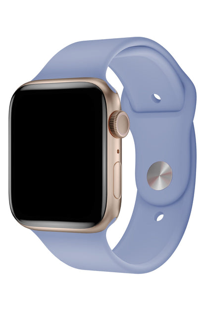 Apple Watch Uyumlu Silikon Spor Kordon Kristal Mavi
