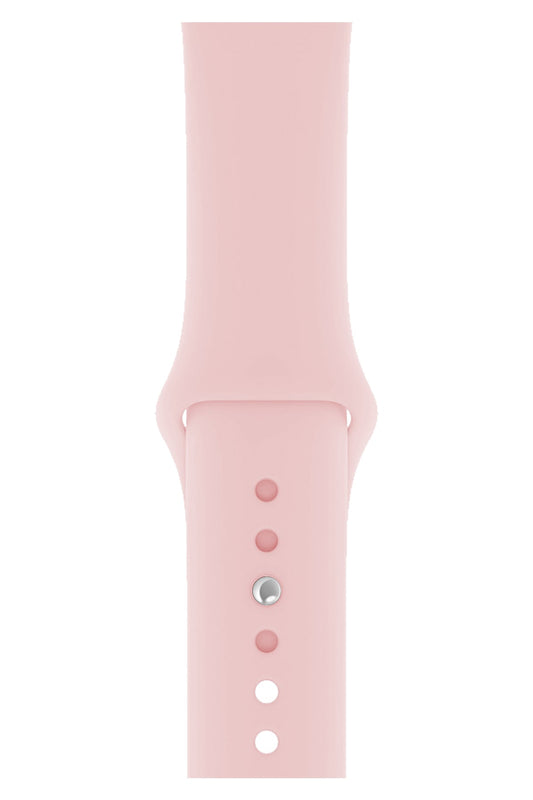 Apple Watch Uyumlu Silikon Spor Kordon Kum Pembe