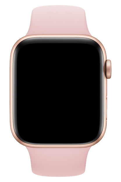 Apple Watch Uyumlu Silikon Spor Kordon Kum Pembe