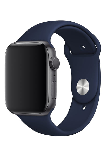 Apple Watch Uyumlu Silikon Spor Kordon Lacivert