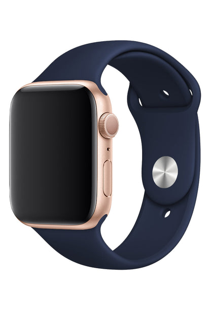 Apple Watch Uyumlu Silikon Spor Kordon Lacivert