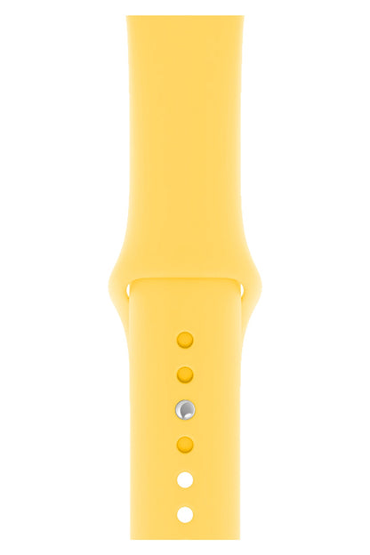 Apple Watch Uyumlu Silikon Spor Kordon Pastel Sarı