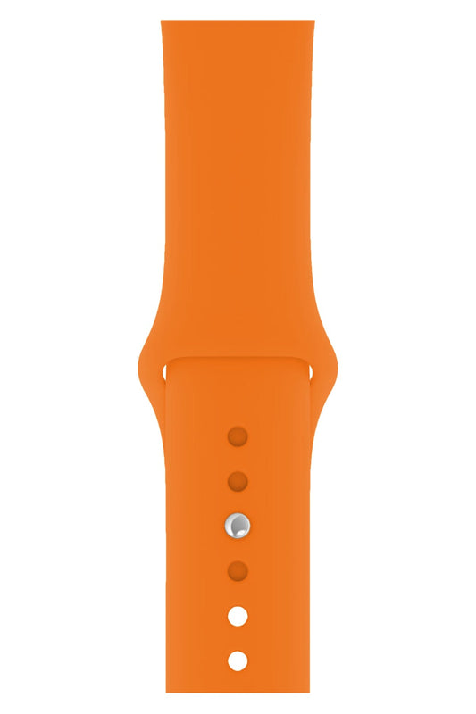 Apple Watch Uyumlu Silikon Spor Kordon Pastel Turuncu