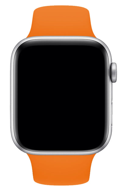 Apple Watch Uyumlu Silikon Spor Kordon Pastel Turuncu
