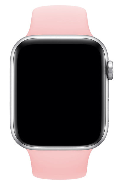 Apple Watch Uyumlu Silikon Spor Kordon Pudra Pembe