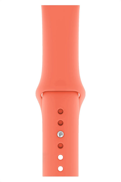 Apple Watch Uyumlu Silikon Spor Kordon Pudra Turuncu