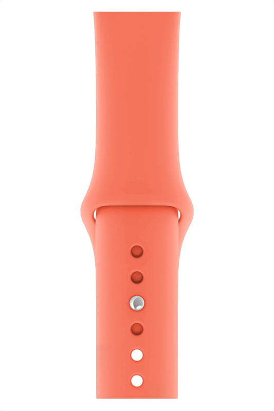 Apple Watch Uyumlu Silikon Spor Kordon Pudra Turuncu