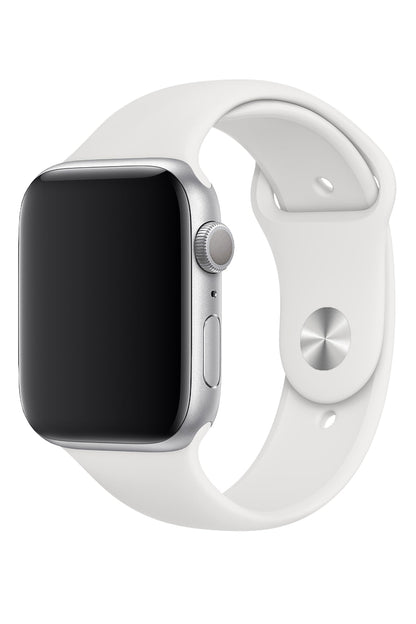 Apple Watch Uyumlu Silikon Spor Kordon Beyaz