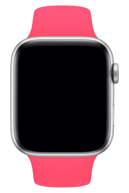 Apple Watch Uyumlu Silikon Spor Kordon Sakız Pembe