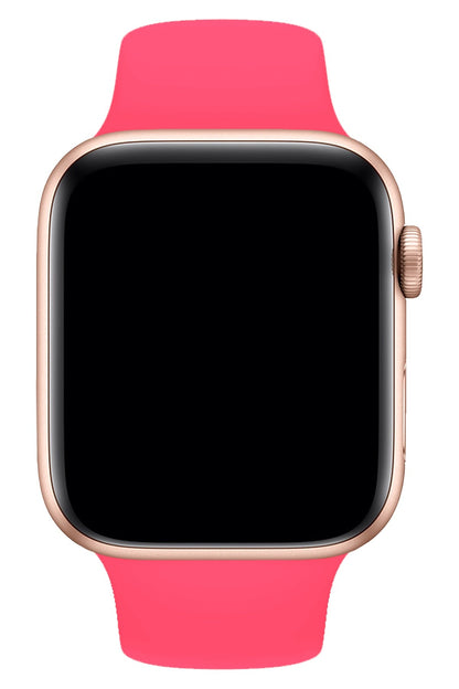 Apple Watch Uyumlu Silikon Spor Kordon Sakız Pembe