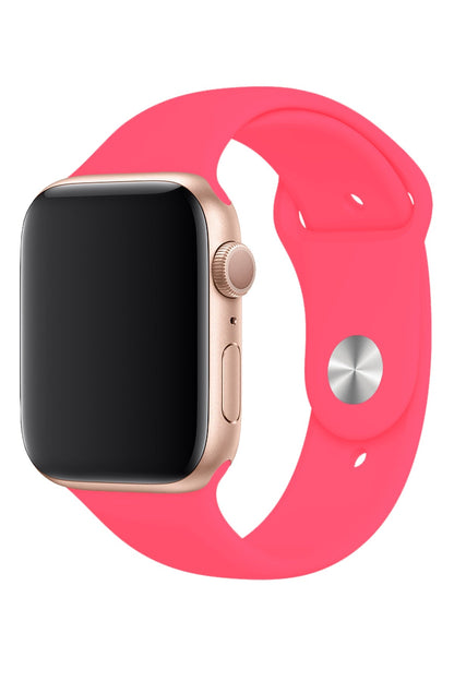 Apple Watch Uyumlu Silikon Spor Kordon Sakız Pembe