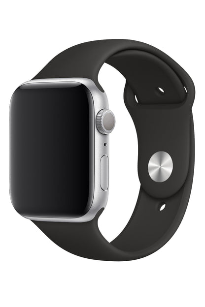 Apple Watch Uyumlu Silikon Spor Kordon Siyah