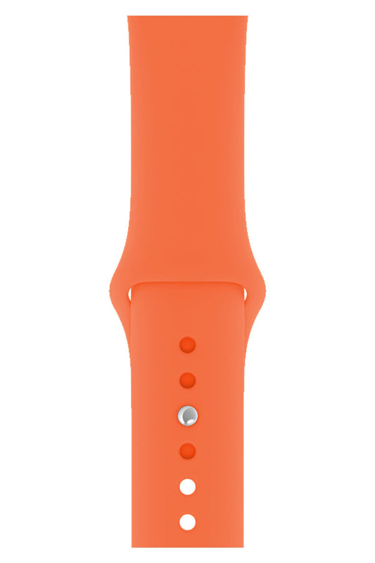 Apple Watch Uyumlu Silikon Spor Kordon Turuncu