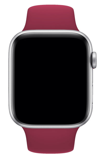 Apple Watch Uyumlu Silikon Spor Kordon Vişne