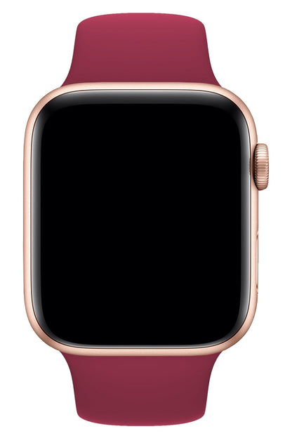 Apple Watch Uyumlu Silikon Spor Kordon Vişne