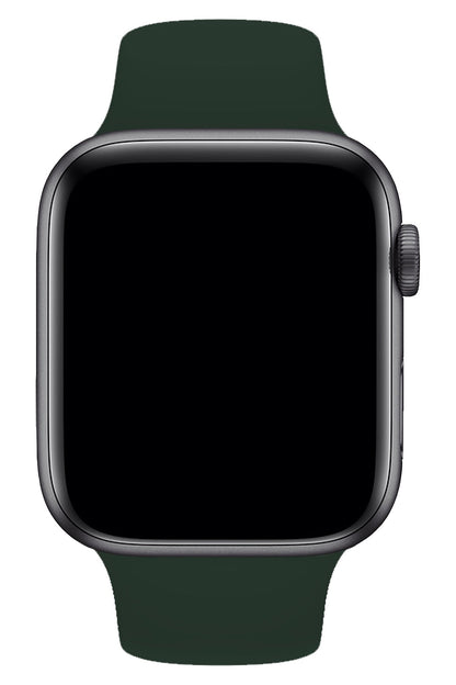 Apple Watch Uyumlu Silikon Spor Kordon Koyu Yeşil