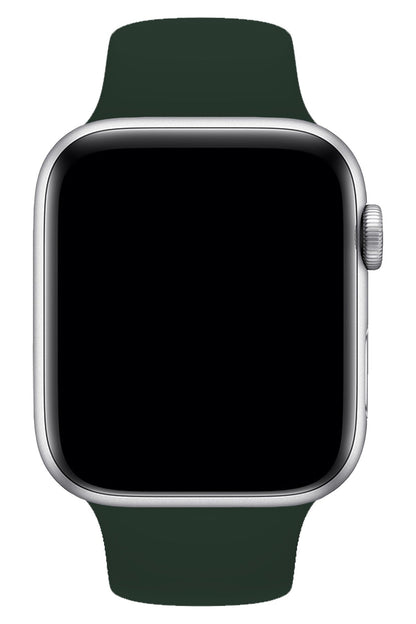 Apple Watch Uyumlu Silikon Spor Kordon Koyu Yeşil
