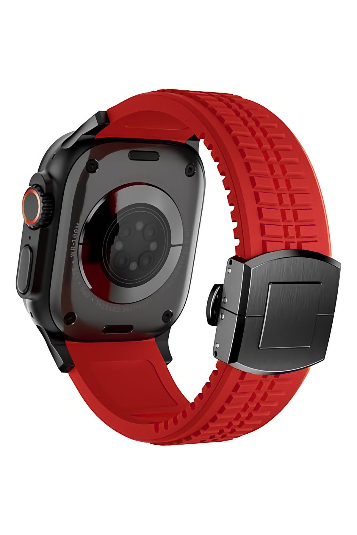 Apple Watch / Ultra Uyumlu AquaLink Kordon Heat Siyah Toka