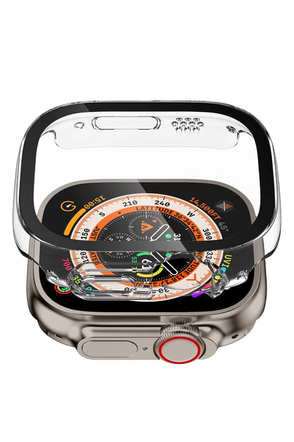 Apple Watch Ultra Uyumlu Ekran Koruyucu Kasa Tuş Korumalı Şeffaf
