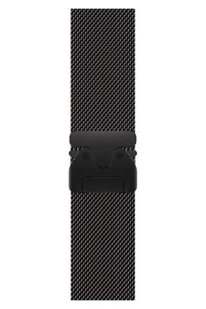 Apple Watch Ultra Uyumlu İnce Örgü Milano Loop Siyah