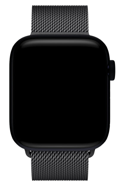 Apple Watch Ultra Uyumlu İnce Örgü Milano Loop Siyah