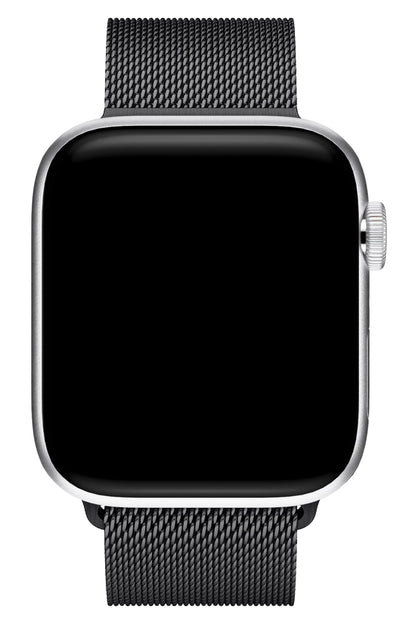 Apple Watch Ultra Uyumlu İnce Örgü Milano Loop Siyah