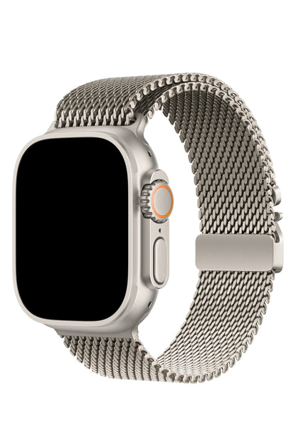 Apple Watch Ultra Uyumlu Kalın Örgü Milano Loop Starlight