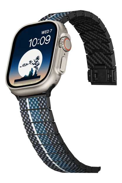 Apple Watch / Ultra Uyumlu Karbon Fiber Kordon Moon