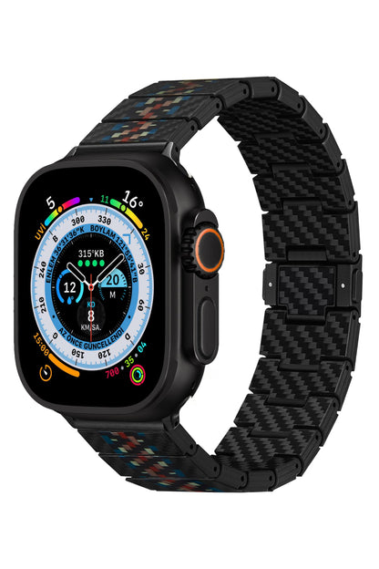 Apple Watch / Ultra Uyumlu Karbon Fiber Kordon Rhapsody