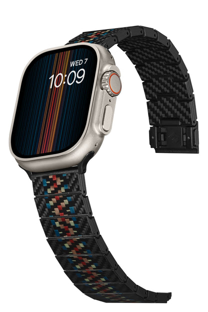 Apple Watch / Ultra Uyumlu Karbon Fiber Kordon Rhapsody